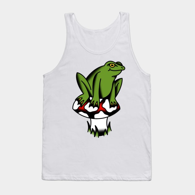 Toadstool Frog Tank Top by drawingsbydarcy